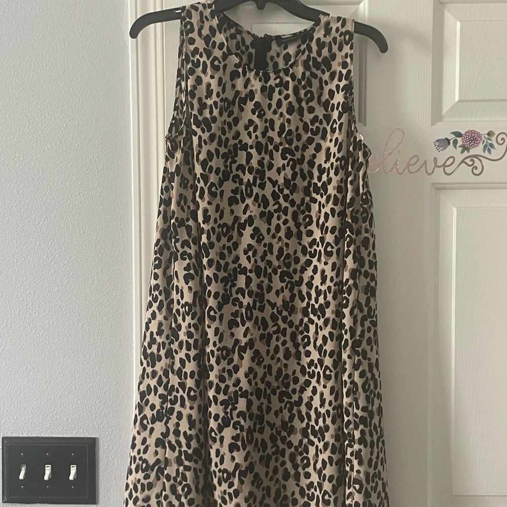Halogen leopard print Swing Dress Size 10